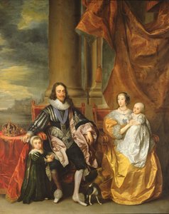 Rey Carlos I (1600-49) y su familia